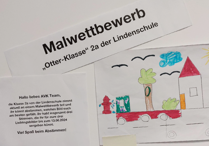 Werksbesuch Lindenschule Malwettbewerb